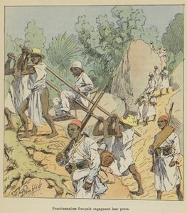 Franske embetsmenn vender tilbake til stillingene sine av after Louis Charles Bombled