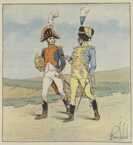 Imperial Guard, musikere fra 1. og 2. grenaderregimenter av after Louis Charles Bombled