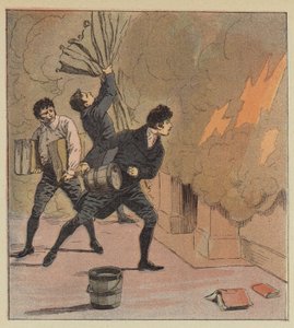 Brann i Longwood av after Louis Charles Bombled