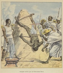 Urfolks tortur av guvernør Hova av after Louis Charles Bombled