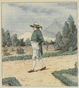 Keiseren har nådd hagen hvor han har kjørt noen runder, alene av after Louis Charles Bombled