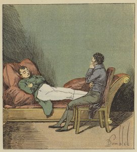 Sakene gjelder sovende Napoleon av after Louis Charles Bombled