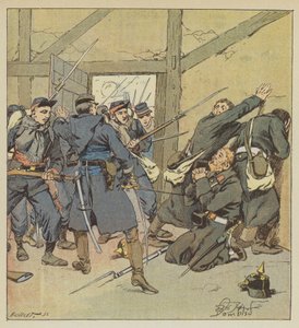 Angrepet på Villejouan av kommandør Fouilhade av after Louis Charles Bombled