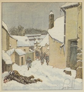 Den 59. mars og mobilene til Indre-et-Loire tar Baulle tilbake fra fienden av after Louis Charles Bombled