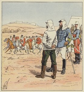 Kaptein Kouropatkine i Algerie av after Louis Charles Bombled