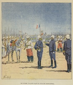 Oberst Bouguie mottar Kommandørkorset av after Louis Charles Bombled