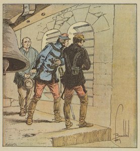 General Chanzy i klokketårnet til Terminiers av after Louis Charles Bombled