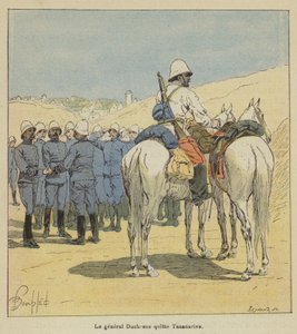 General Duchesne forlater Tananarive av after Louis Charles Bombled