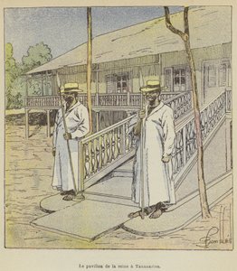 Dronningens paviljong i Tananarive av after Louis Charles Bombled