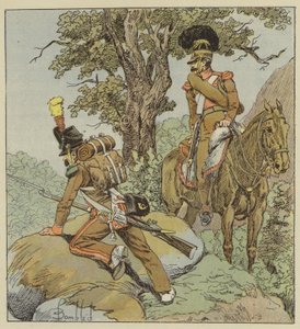 Portugisisk legion, infanteri, jegere, kavaleri, beredne jegere av after Louis Charles Bombled