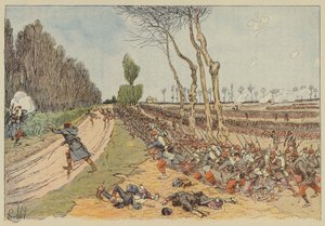 Franskmennene tar Coulmiers Park av after Louis Charles Bombled