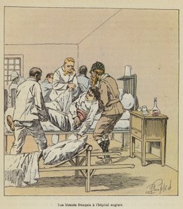 Franskmennene såret på det engelske sykehuset av after Louis Charles Bombled