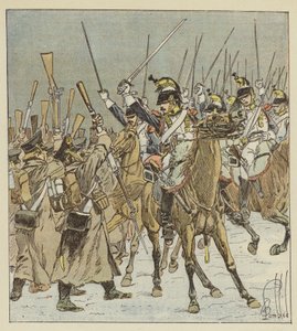 Kurasserne i Doumerc tar 1800 russere til fanger av after Louis Charles Bombled
