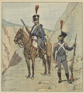 Provinsene som grenset til tyrkerne hadde kroatiske regimenter av after Louis Charles Bombled