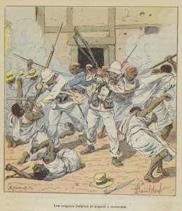 Sersjantene Delalbre og Argaud i Antsirabe av after Louis Charles Bombled