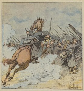 Oberst de Kontskis død av after Louis Charles Bombled
