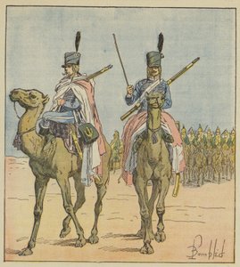 Napoleon opprettet kamelregimenter av after Louis Charles Bombled