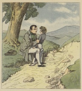 Napoleon og Tristan de Montholon av after Louis Charles Bombled