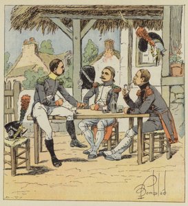 Voltigeur, jeger til fots og ingeniør sapper av after Louis Charles Bombled