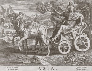 Asia fra The Four Continents, pub. C 1588-89