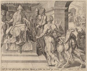 David bringer gaver fra sin far til Saul