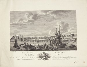 Port of Rouen (Le port de Rouen) av after Nicolas Marie Ozanne