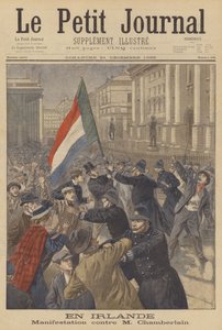 Demonstrasjon i Irland mot Joseph Chamberlain av after Oswaldo Tofani