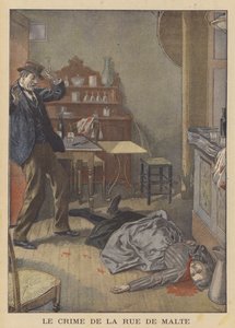 Drap på en eldre kvinne i Rue de Malte, Paris av after Oswaldo Tofani