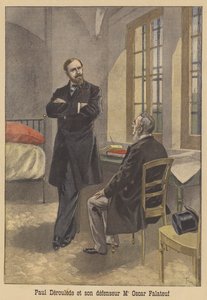 Paul Deroulede og hans forsvarer Oscar Falateuf av after Oswaldo Tofani