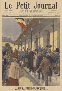 Paul Deroulede mottar en varm velkomst i Tournai, Belgia