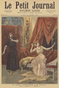 Sibyl Sanderson og Jean-Francois Delmas i Thais, ved Paris Opera av after Oswaldo Tofani