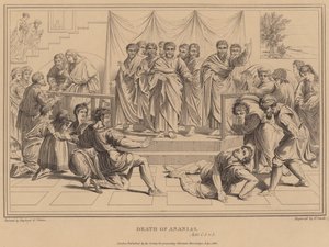 Ananias død, Apostlenes gjerninger av after Raphael