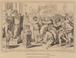 St Paul og St Barnabas i Lystra, Apg av after Raphael