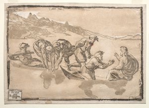 Det mirakuløse utkastet til fisk av after Raphael