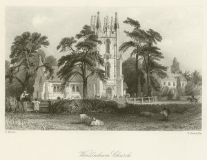 Windlesham kirke av after Thomas Allom