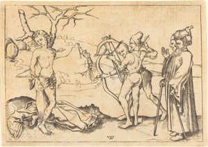 Sankt Sebastians martyrium av after Wenzel von Olmutz