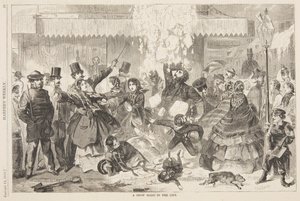 Et snøskred i byen av after Winslow Homer