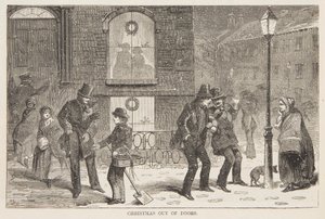 Jul utenfor dørene av after Winslow Homer