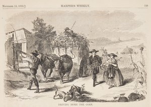 Kjører maisen hjem av after Winslow Homer