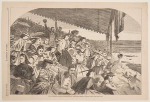 Vanningsstedene våre – Hesteveddeløp i Saratoga av after Winslow Homer