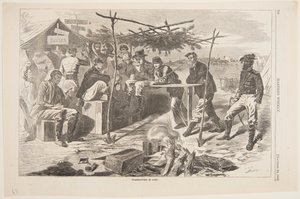 Thanksgiving i leiren av after Winslow Homer