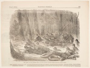 The Army of the Potomac – Vår ytre streiket i skogen av after Winslow Homer