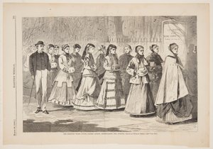 The Morning Walk – Unge damers skole som går langs gaten av after Winslow Homer
