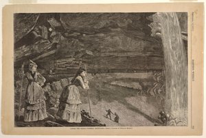 Under fossen, Catskill-fjellene av after Winslow Homer