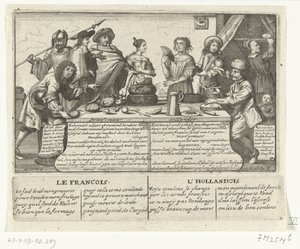 Franskmannen og nederlenderen, 1673 Franschman Hollander / Le Francois L