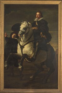 Portrett av en mann på hesteryggen