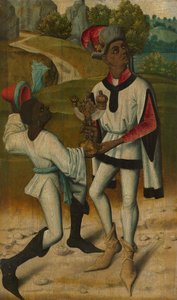 Kong Balthasar, en av de tre vise menn, og en tjener, fragment fra En tilbedelse av de vise menn