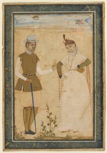Et europeisk par av attributed to Ali Riza, the "Bodleian Painter"
