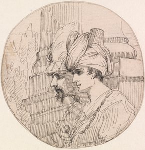 To hoder i en runddel av attributed to John Hamilton Mortimer