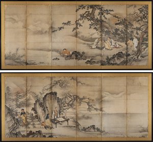 De fire prestasjonene av attributed to Kano Shōei